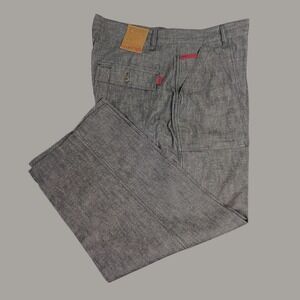 FUBU The Collection Mens baggy Jeans W38 L30 (hemmed)jDenim Cargo Style Pant Y2k